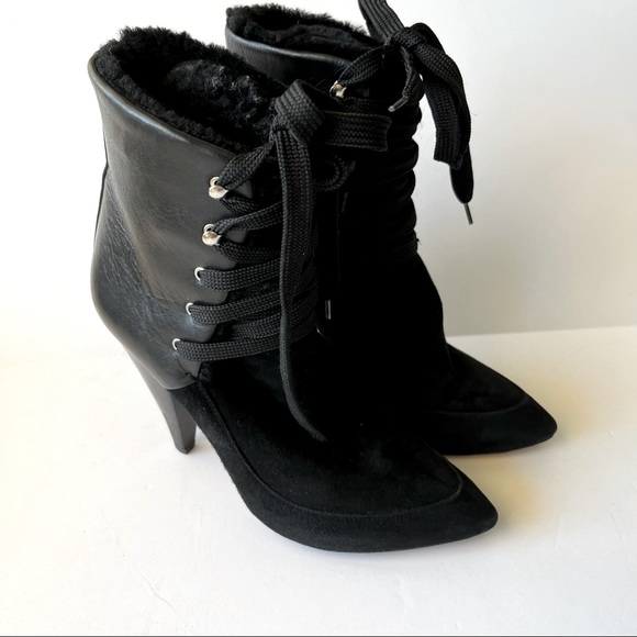 IRO Black Suede Lace Up Boots - Picture 6 of 16